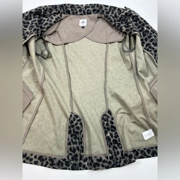 CAbi Leopard Stretch Blazer Jacket Women's Size 4 Jungle Cat Animal Print - Picture 9 of 11